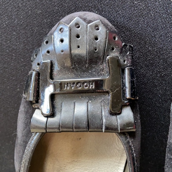 Black suede Hogan ballet flats - Picture 2 of 5